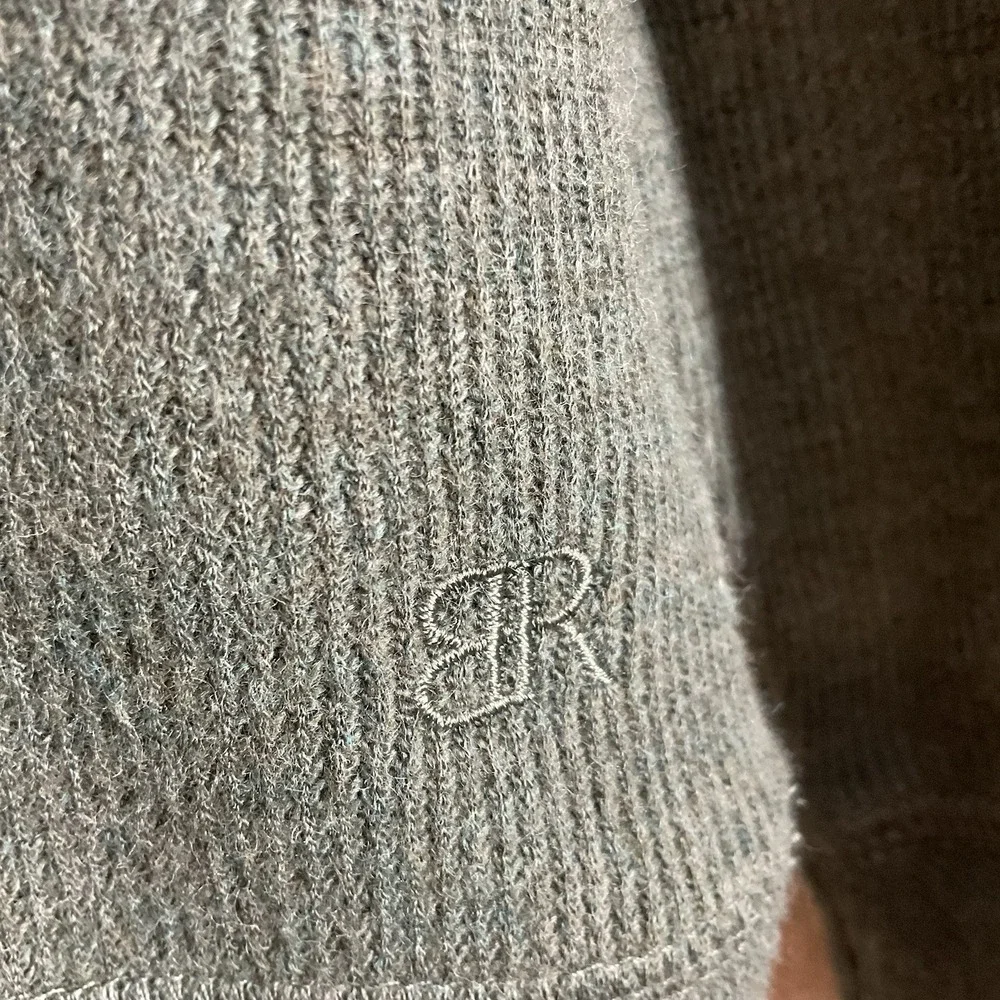 BANANA‎ REPUBLIC Men's Sweater Sz L Forest Green Cotton Blend 1/4 Zip Turtleneck